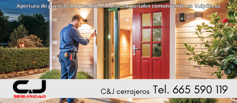 Apertura de puertas bloqueadas 24 horas en portales comunitarios en Guipúzcoa