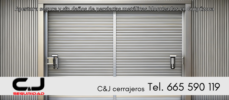 Apertura segura y sin daños de persianas metálicas bloqueadas en Guipúzcoa
