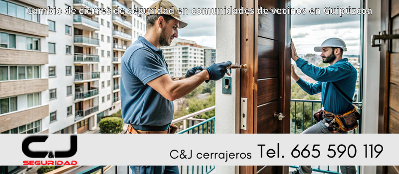 Cambio de cierres de seguridad en comunidades de vecinos en Guipúzcoa