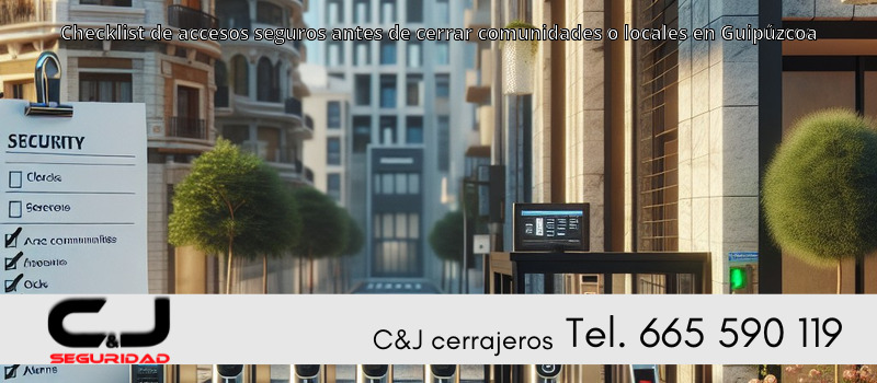 Checklist de accesos seguros antes de cerrar comunidades o locales en Guipúzcoa
