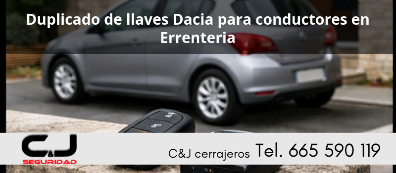 Duplicado de llaves Dacia para conductores en Errenteria