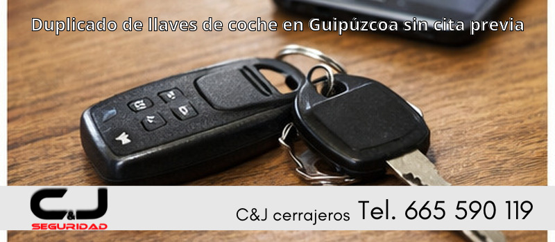 Duplicado de llaves de coche en Guipúzcoa sin cita previa