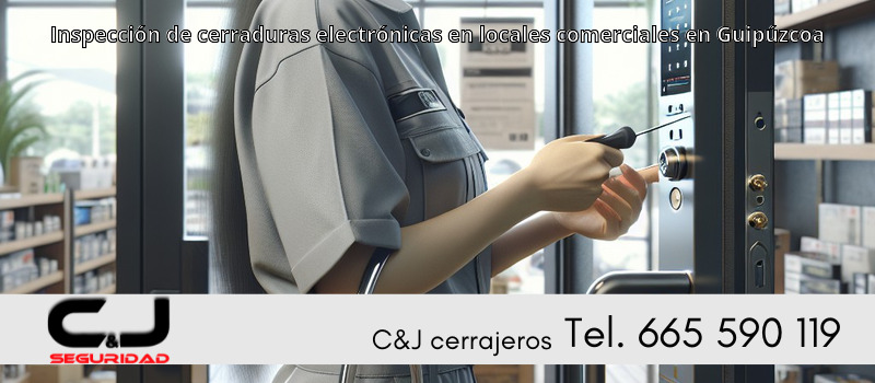 Inspección de cerraduras electrónicas en locales comerciales en Guipúzcoa