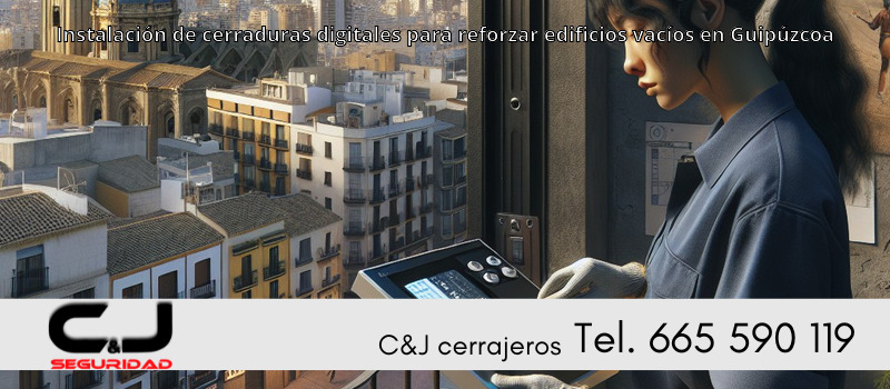 Instalación de cerraduras digitales para reforzar edificios vacíos en Guipúzcoa