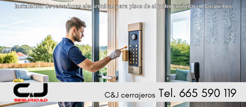 Instalación de cerraduras electrónicas para pisos de alquiler turístico en Guipúzcoa