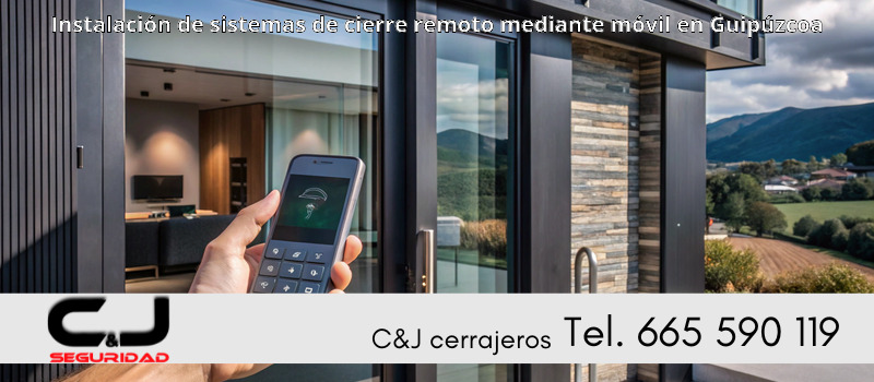 Instalación de sistemas de cierre remoto mediante móvil en Guipúzcoa