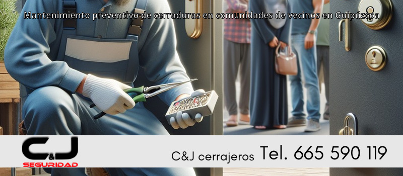 Mantenimiento preventivo de cerraduras en comunidades de vecinos en Guipúzcoa