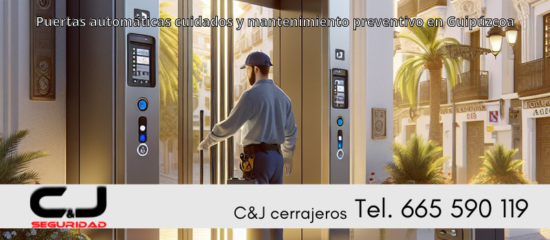 Puertas automáticas cuidados y mantenimiento preventivo en Guipúzcoa