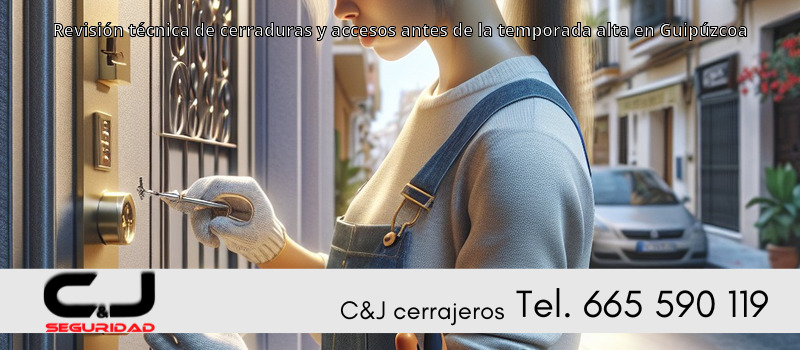 Revisión técnica de cerraduras y accesos antes de la temporada alta en Guipúzcoa
