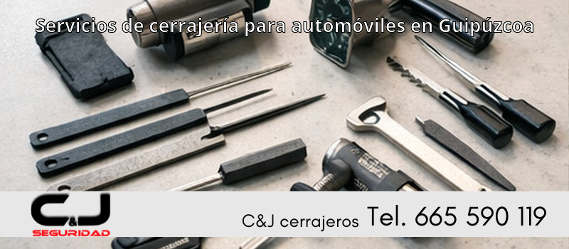 Servicios de cerrajería para automóviles en Guipúzcoa