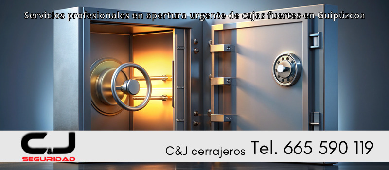 Servicios profesionales en apertura urgente de cajas fuertes en Guipúzcoa